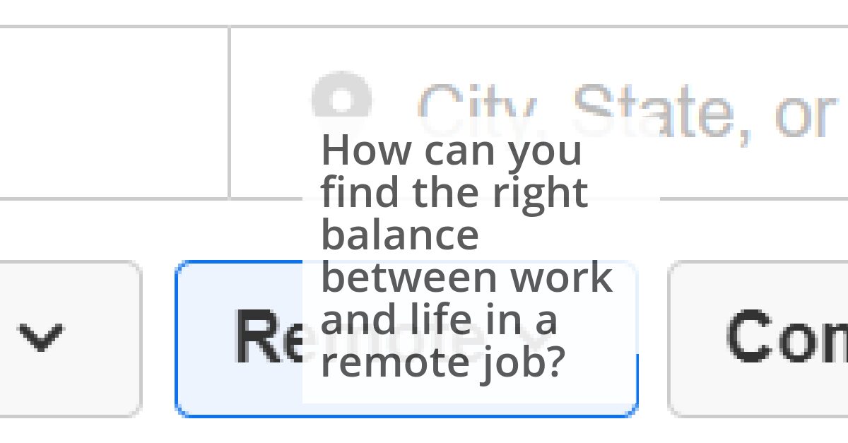 Achieving Work-Life Balance: Strategies for Succeeding in Work-from-Home Roles image